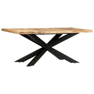 vidaXL Dining Table 70.9"x35.4"x29.9" Solid Rough Mango Wood