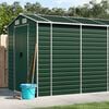 vidaXL Garden Shed Green Galvanized steel Large Garden Shed