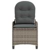 vidaXL Recliner Chair Gray 56 x 66 x 95cm poly rattan