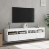 vidaXL TV Wall Cabinet Set of 2 White Engineered Wood Medium