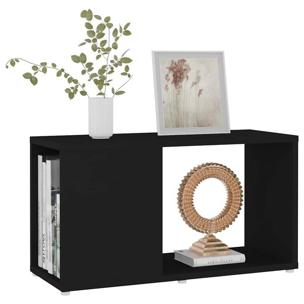 vidaXL TV Cabinet Black Engineered Wood Small TV Cabinet Rectangular