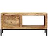 vidaXL Coffee Table Brown Solid mango wood 34.6 in x 19.7 in Rectangular