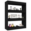 vidaXL Book Cabinet Black Engineered wood Medium Book Cabinet