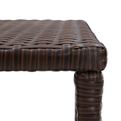 vidaXL Coffee Table Brown 27.6"x15.7"x15" Poly Rattan