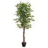 vidaXL Artificial Lemon Tree Green Polypropylene, Eucalyptus wood Large