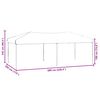 vidaXL Folding Party Tent with Sidewalls White 9.8'x19.7'