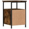 vidaXL Bedside Cabinet Smoked oak Engineered wood 13.4 x 14.0 x 19.7 in