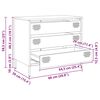 vidaXL Sideboard Pink Cold-rolled steel 26.8 in x 15.4 in x 23.0 in
