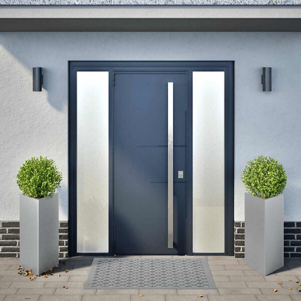 vidaXL Garden Planter Set of 2 Metallic Grey Galvanized steel