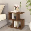 vidaXL Bedside Cabinet Brown oak Engineered wood Medium Bedside Cabinet
