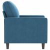 vidaXL Sofa Chair Blue Velvet, Metal, Foam Single Durable Sofa Chair