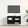 vidaXL TV Cabinet Black Oak 27.36 x 11.81 x 19.69 in Engineered Wood