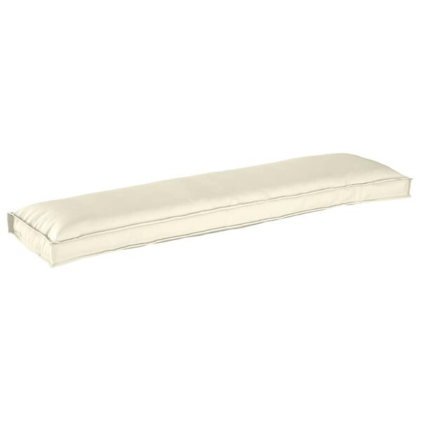 vidaXL Pallet Cushion for Bench Cream 150 x 40 x 8 cm Oxford Fabric