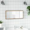 vidaXL Bathroom Mirror Artisan oak Engineered wood, glass