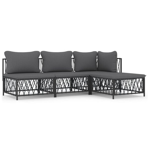 vidaXL Patio Lounge Set Anthracite, Dark grey