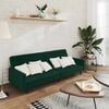 vidaXL Sofa Bed Dark Green Velvet, Wood, Plastic Standard