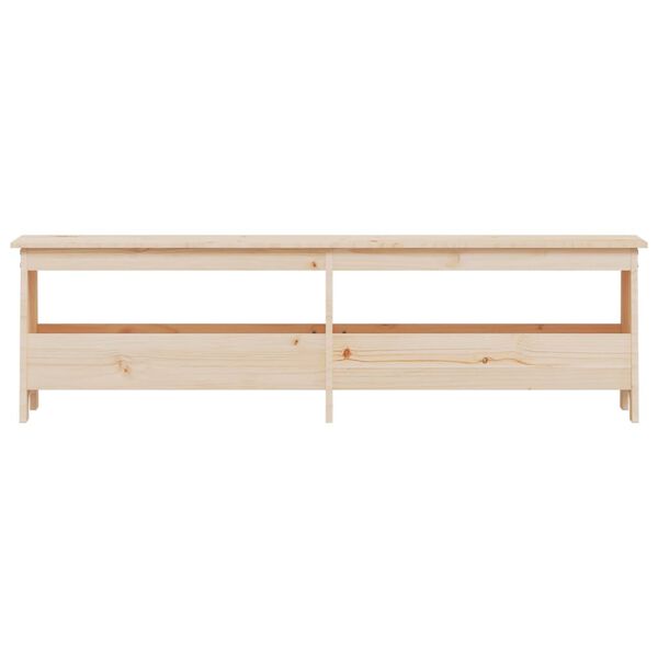 vidaXL Hall Bench Natural Wood Solid Pine Wood 63.0 x 11.0 x 17.7 in
