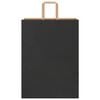 vidaXL Paper Bags 250 pcs with Handles Black 12.6x6.7x17.3"