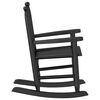 vidaXL Rocking Chair Black Poplar wood Small Rocking Chair Rectangular