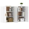 vidaXL Wall Mounted Cabinet Set of 2 White Engineered wood