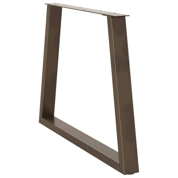 vidaXL Dining Table Leg Set of 3 Natural steel Powder-coated steel
