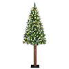 vidaXL Slim Christmas Tree Green 82.7" PVC and Solid Pine wood
