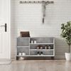 vidaXL Shoe Cabinet Concrete Grey Engineered Wood Medium Shoe Cabinet