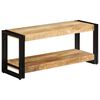 vidaXL TV Stand Natural wood Solid Mango Wood and Powder-Coated Iron