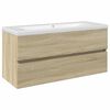 vidaXL Bathroom Furniture Set Sonoma oak and white