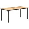 vidaXL Dining Table Natural wood color Rough Mango Wood Medium