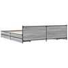vidaXL Bed Frame Gray Sonoma Engineered wood, steel Double Bed Bed Frame