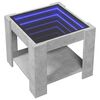 vidaXL Coffee Table Concrete grey Engineered wood, glass Small