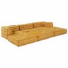 vidaXL Modular Sofa 2 pcs Yellow 55.12 x 27.56 x 22.05 in Fabric