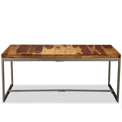 vidaXL Dining Table Solid Sheesham Wood and Steel 70.9"