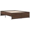 vidaXL Bed Frame Brown oak Engineered wood, Steel Full Durable