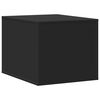 vidaXL Cat Litter Box Enclosure Black Engineered Wood Medium Storage