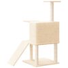 vidaXL Cat Tree Cream Engineered wood, plush, sisal 42.9 in Durable