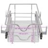 vidaXL Pull-Out Wire Baskets 2 pcs Silver 11.8"