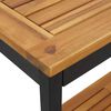 vidaXL Outdoor Table natural and black 43.3" x 13.8" x 29.5
