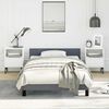 vidaXL Bed Frame With Headboard Dark Grey