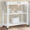 vidaXL Kitchen Trolley MONZA 33.1"x15.7"x34.8" Solid Wood Pine