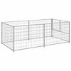 vidaXL Dog Kennel Silver Steel 79 x 39.4 x 27.6 in Durable Dog Kennel