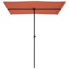 vidaXL Garden Parasol Terracotta Polyester, Aluminum Medium
