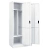 vidaXL Wardrobe White Steel Large Wardrobe Rectangular Modern