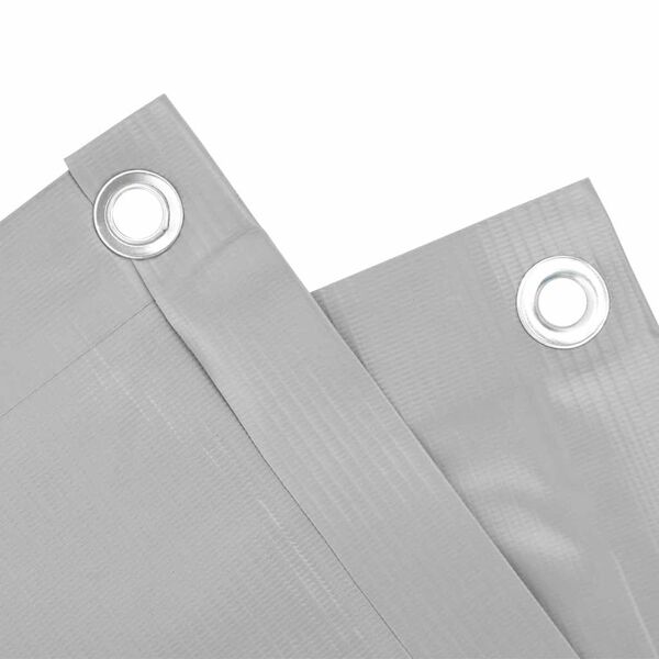 vidaXL Balcony Privacy Screen Grey 393.7x47.2" PVC