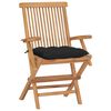 vidaXL Patio Chair Set of 4 Teak wood color