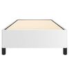 vidaXL Bed Frame White Faux leather, plywood, engineered wood Twin