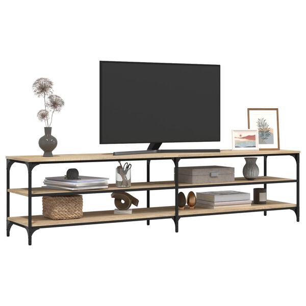 vidaXL TV Cabinet Sonoma Oak Engineered Wood, Metal XXL TV Cabinet