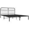 vidaXL Bed Frame Black Steel Full Durable Bed Frame Rectangular