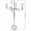 vidaXL Candle Holder Silver 15.35 x 15.35 x 23.62 in Aluminium